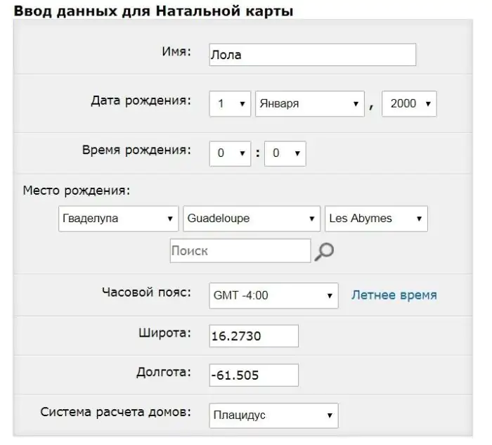 Построить натальную карту онлайн и расшифровать гороскоп