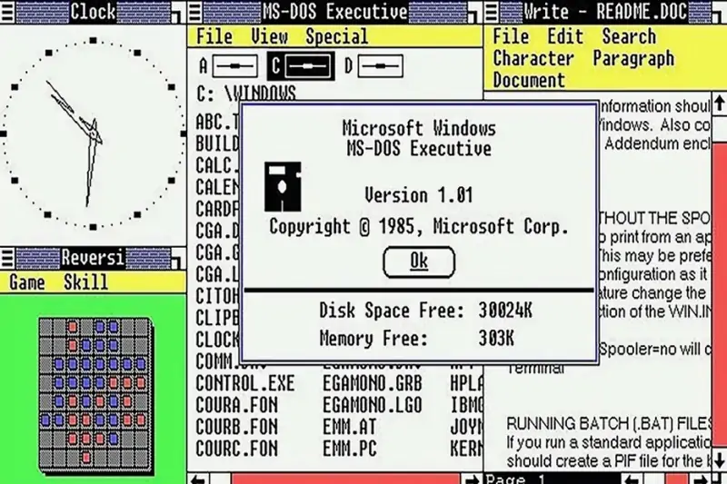 Windows 1.0: как начиналась история одной из самых популярных операционных систем